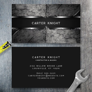 Cracked Concrete Modern Industrial Business Card
