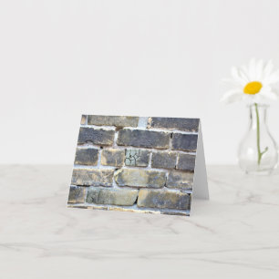 Cracked Crumbling Soft Grunge Brick Wall Card