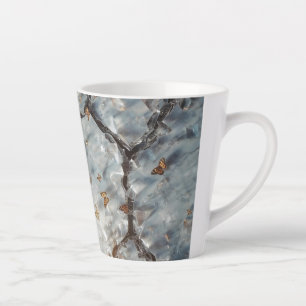 Cracked Crystal Marble Rock Wall with Colourful Latte Mug