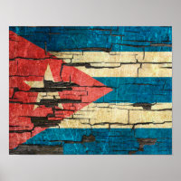 Cracked Cuban Flag Peeling Paint Effect