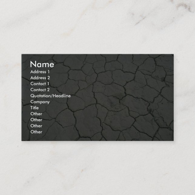 Cracked desert mud business card (Front)