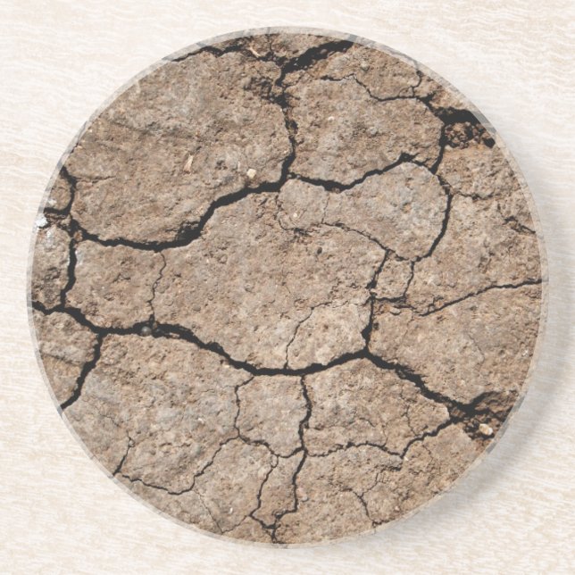 Cracked Dried Mud Coaster (Front)