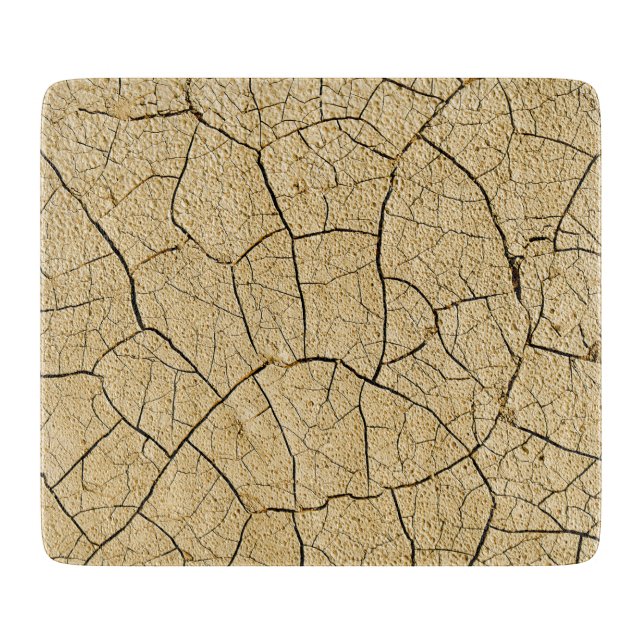 Cracked Earth Cool Texture Cutting Board (Front)
