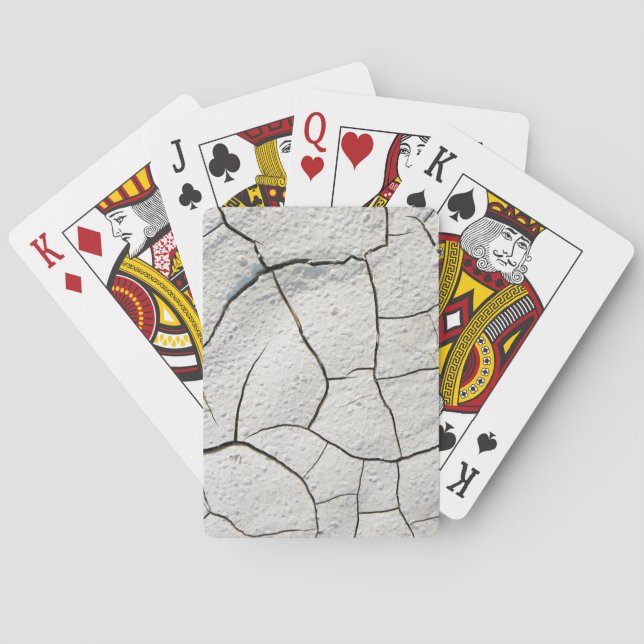 Cracked Earth Dirt Cool Texture Playing Cards (Back)