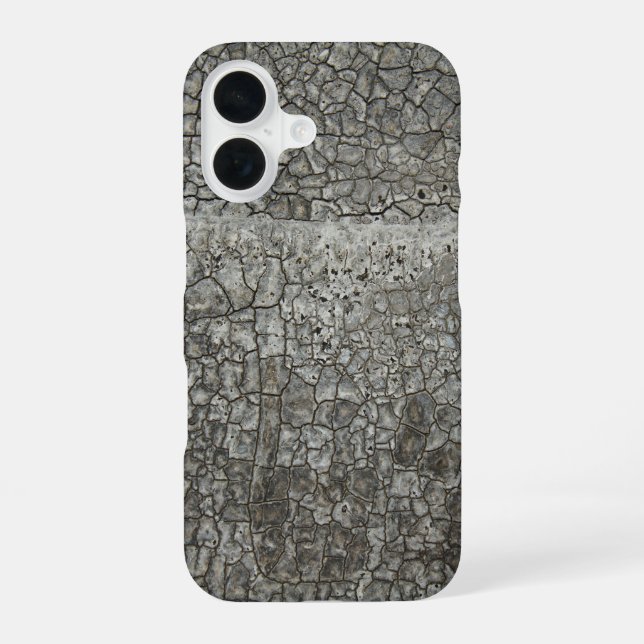 Cracked Earth Texture iPhone 16 Case (Back)
