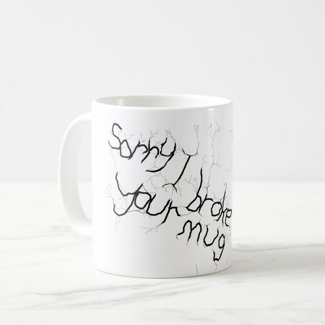 cracked effect replacement coffee mug (Front Left)