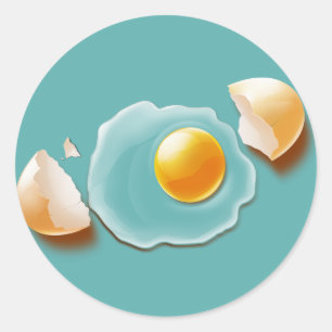 Cracked Egg Classic Round Sticker