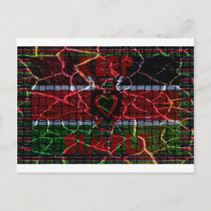 Cracked Flag: Keep It Simple - Kenyan Resilience  Postcard