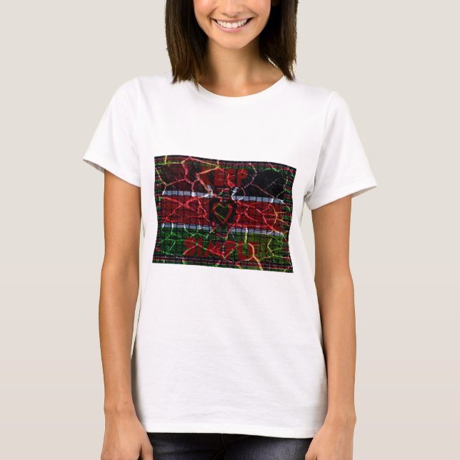 Cracked Flag: Keep It Simple - Kenyan Resilience  T-Shirt (Front)