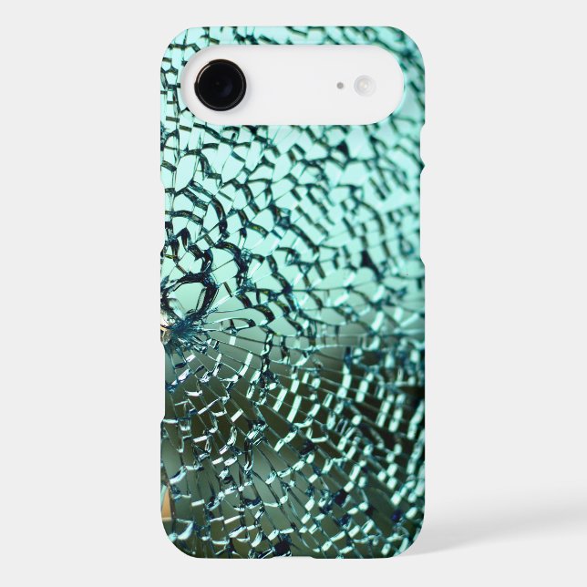 Cracked glass broken teal Case-Mate iPhone case (Back)