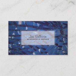 Cracked Glass Windshield Repair Business Card