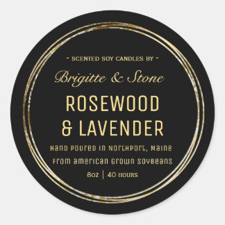 Cracked Gold Edged Farmhouse Candle Label