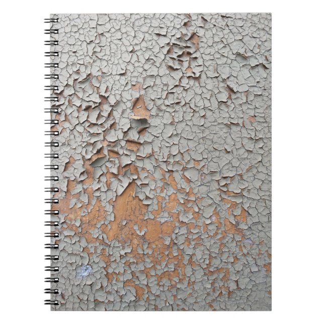 Cracked gray wall paint notebook (Front)