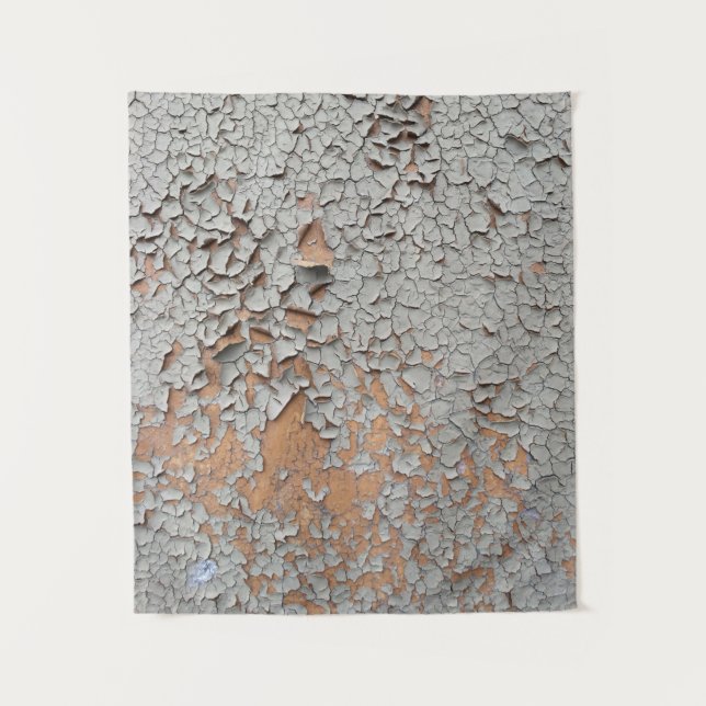 Cracked gray wall paint tapestry (Front)