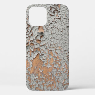 Cracked grey wall paint iPhone 12 case
