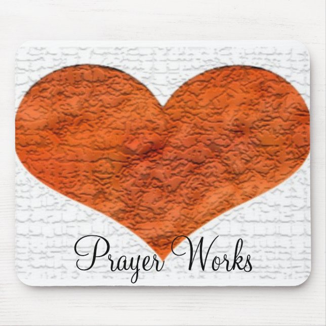 cracked heart, Prayer Works Mouse Mat (Front)