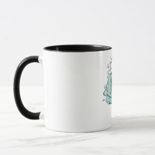 Cracked Ice Cube Illustration Art Mug