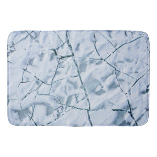 Cracked Ice Surface (Style 1) Oil Painting Bath Mat