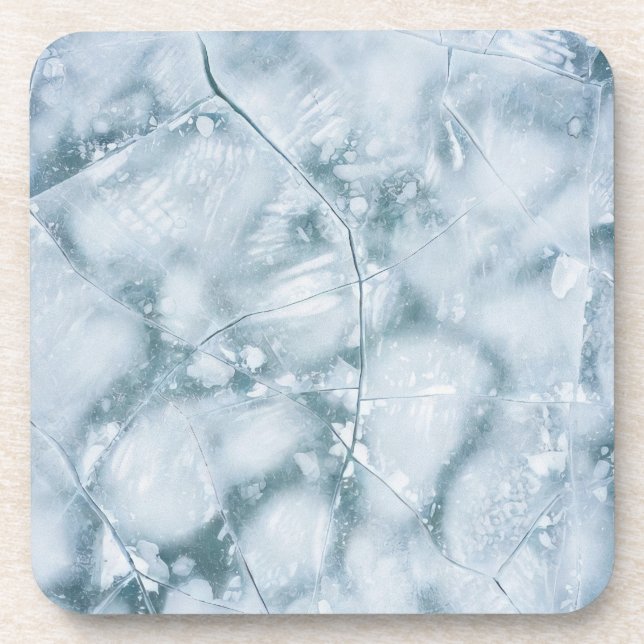 Cracked Ice Surface (Style 2) Oil Painting Coaster (Front)