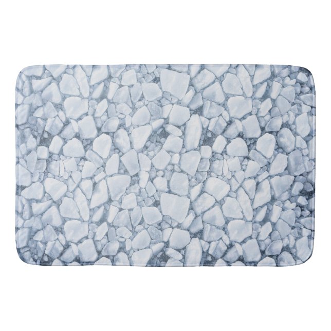 Cracked Ice Surface (Style 5) Oil Painting Bath Mat (Front)