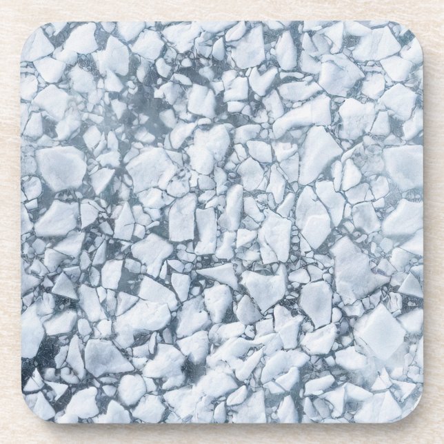 Cracked Ice Surface (Style 6) Oil Painting Coaster (Front)