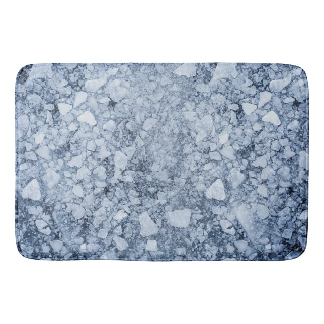 Cracked Ice Surface (Style 7) Oil Painting Bath Mat (Front)