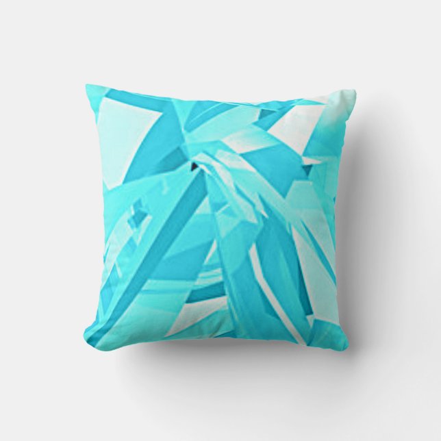 CRACKED ICE THROW PILLOW IN LIGHT BLUE! (Front)