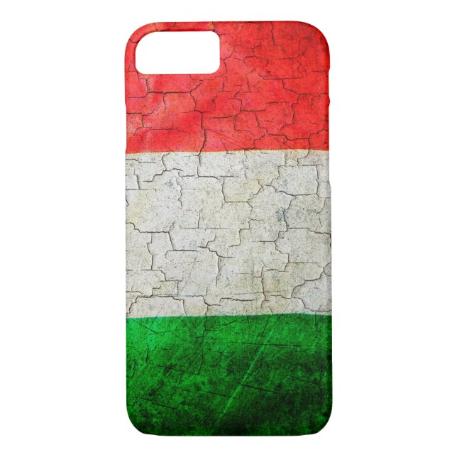 Cracked Italy flag Case-Mate iPhone Case (Back)