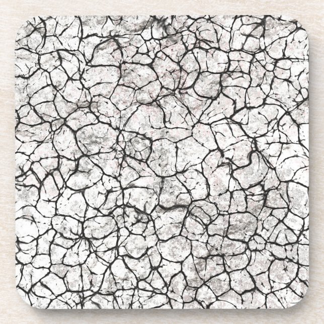 Cracked Marble Digital Pattern Coaster (Front)