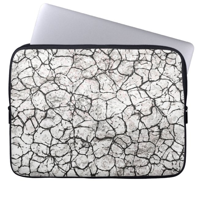 Cracked Marble Digital Pattern Laptop Sleeve (Front)