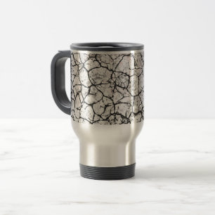 Cracked Marble Digital Pattern Travel Mug