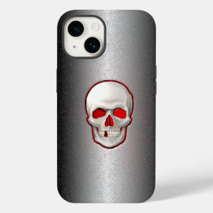 Cracked Metal - 3D Glowing Skull Inlay Case-Mate iPhone 14 Case