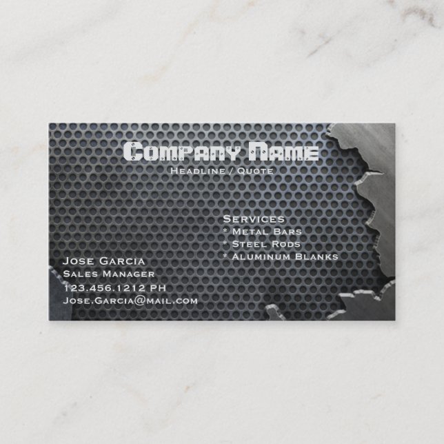 Cracked Metal Business Card (Front)