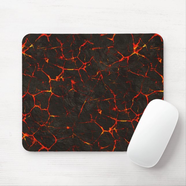 Cracked Molten Ground Rock Volcano Lava Mouse Mat Zazzle
