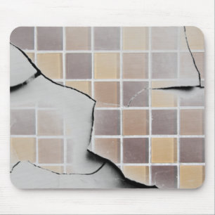 Cracked mosaic tiles mouse mat