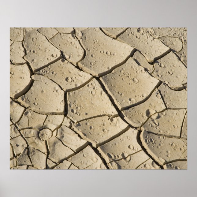 Cracked Mud formation in the Valley floor of 2 Poster (Front)