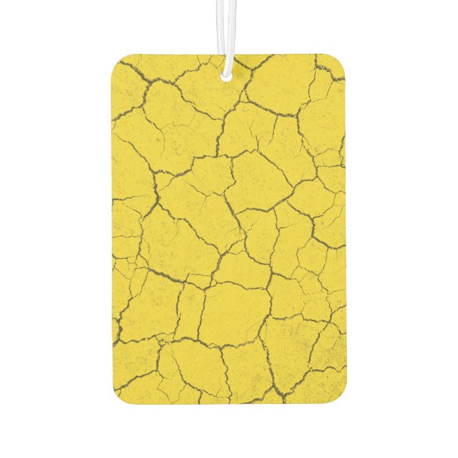 Cracked Mustard Yellow   Car Air Freshener (Back)