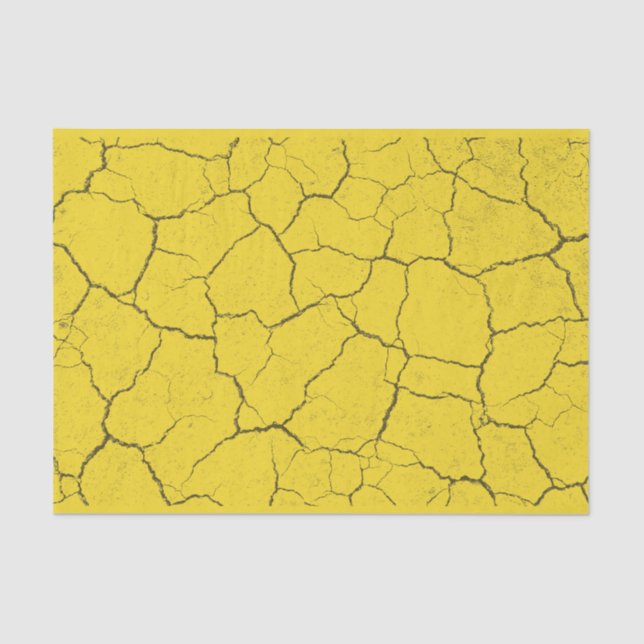 Cracked Mustard Yellow  Tissue Paper (Front)