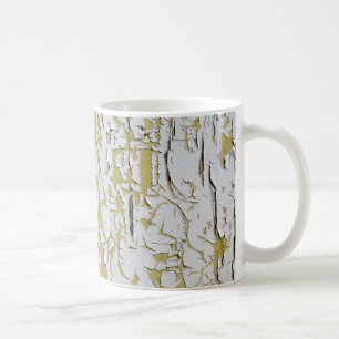 Cracked paint on coffee mug