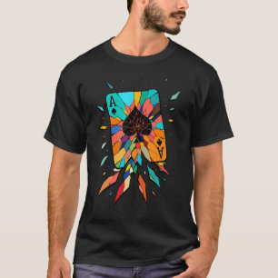 Cracked Poker Ace Spade Texas Holdem T-Shirt