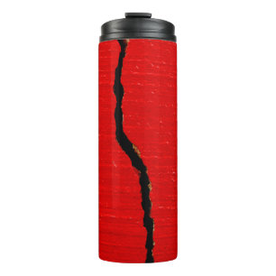 Cracked Red Paint Thermal Tumbler