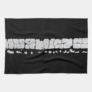 Cracked Road Paint Tea Towel