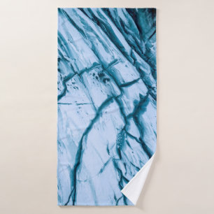Cracked rock formation illustration bath towel