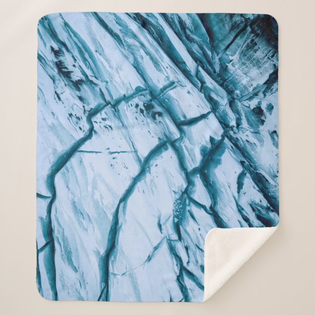 Cracked rock formation illustration sherpa blanket (Front)