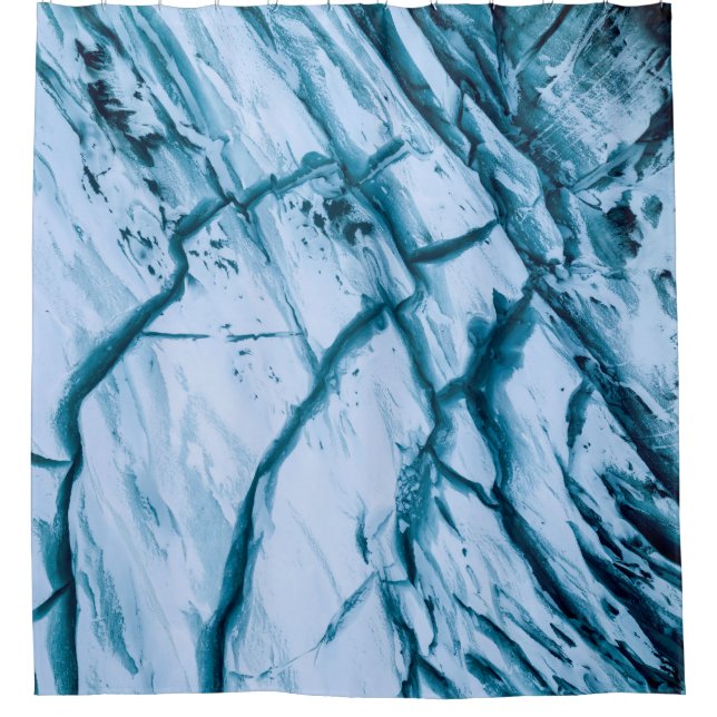 Cracked rock formation illustration shower curtain (Front)