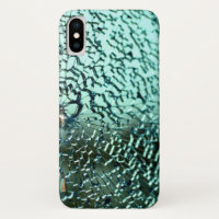 Cracked shattered glass look teal