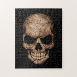 Cracked Skull Emerging From Darkness Jigsaw Puzzle