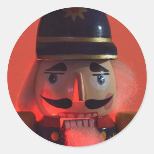 cracked smile classic round sticker