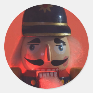 cracked smile classic round sticker