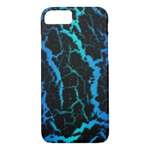 Cracked Space Lava - Blue/Cyan iPhone 8/7 Case